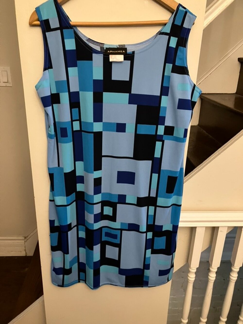 Blue Square Mod Minidress - Picture 3 of 5